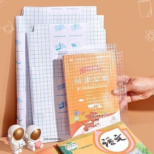 3 Different Size Transparent Books Cover 30 covers